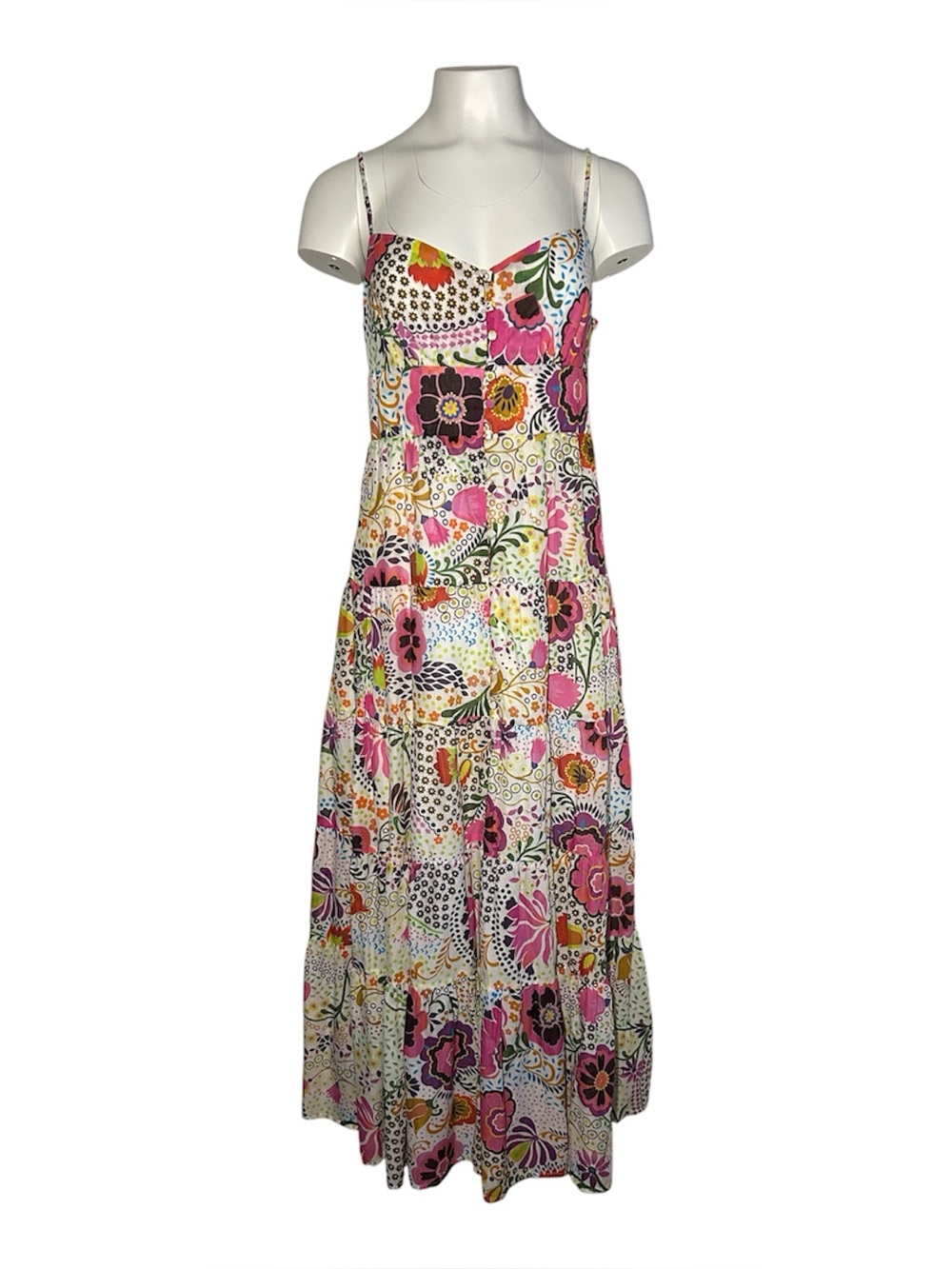 J Crew Button-front Maxi Dress in Ratti retro Floral Size 8